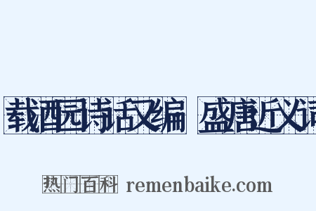 载酒园诗话又编·盛唐近义词是什么意思的图片